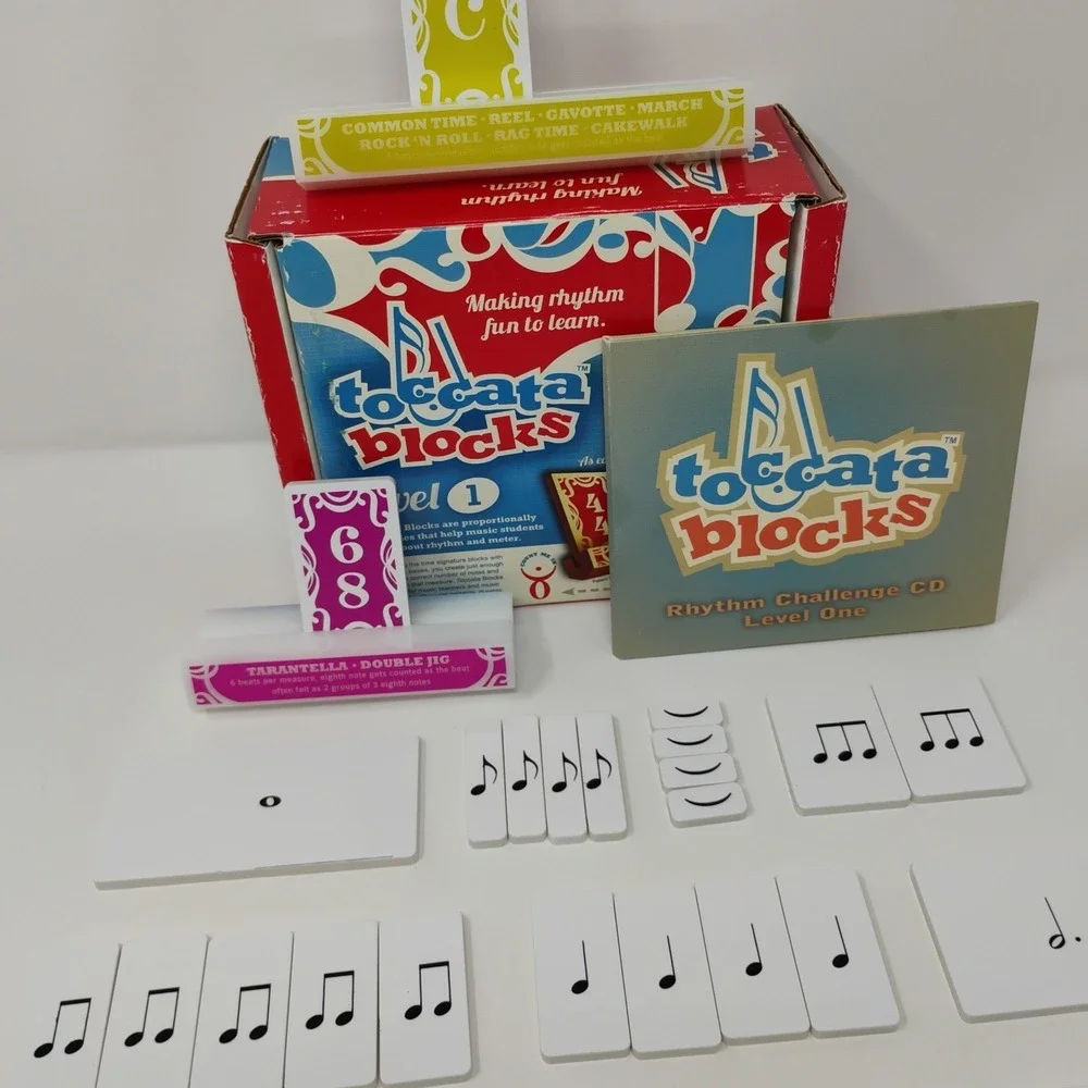 Toccata Blocks Rhythm Music Meter Learning Tiles Level One with CD - See Notes